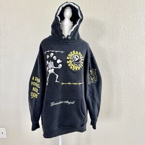 Sugar Hill LA Great Escape Hoodie Mens 2XL Black Art Bold Streetwear Sweatshirt